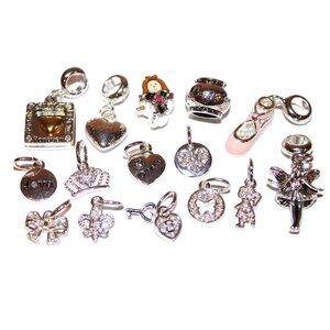 DaVinci Charm Bead Lot of 15 (for bracelets) Girl Daughter Pink Ballet Love Pink